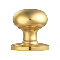 Manital Mushroom Mortice Knob 59mm Polished Brass