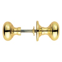 Carlisle Brass Victorian Mushroom Rim Knobset 52mm Polished Brass