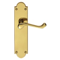 Carlisle Brass Victorian Scroll Lever Latch Shape Backplate Polished Brass