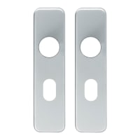Eurospec Safety Lever Oval Plate Handle Cover Satin Anodised Aluminium