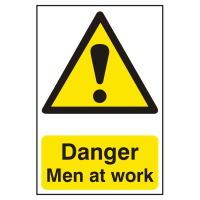 Danger Men At Work' Sign 400mm x 600mm