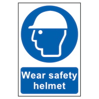 Safety Helmets Must Be Worn In This Area' Sign 200mm x 300mm