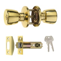 ERA Door Entrance Knob Lock Set Brass