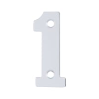 Arrone Face Fix '1' Numeral 50 x 22 x 1mm Satin Anodised Aluminium AR140/1-SAA
