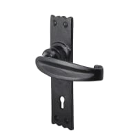 Old Hill Iron No.4005 Charlbury Suite Lever Lock Handle 158 x 38mm Black Antique 