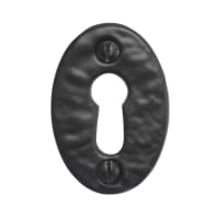 Old Hill Ironworks No.4355 Oval Escutcheon 34 x 51mm Black Antique