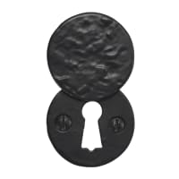 Old Hill Ironwork No.4358 Round Covered Escutcheon 40mm Black Antique