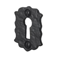 Old Hill Ironworks No.4353 Floral Escutcheon 47 x 32mm Black Antique