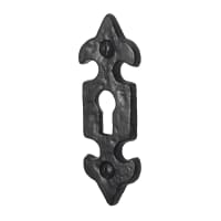 Old Hill Iron No.4351 Fleur de Lys Escutcheon 84 x 30mm Black Antique