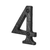 Old Hill Ironworks Door Numeral '4' 76mm Black Antique