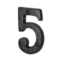 Old Hill Ironworks Door Numeral '5' 76mm Black Antique