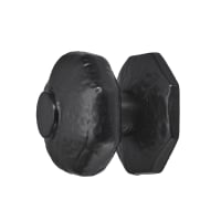 Old Hill Ironworks No.4370 Octagonal Centre Door Knob 63mm Black Antique 