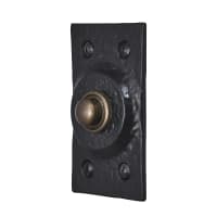 Old Hill Iron No.4362 Rectangle Door Bell Push 80 x 45mm Black Antique