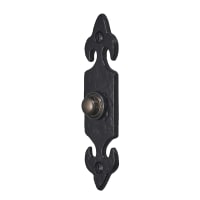 Old Hill Iron No.4363 Fleur de Lys Door Bell Push 120 x 30mm Black Antique