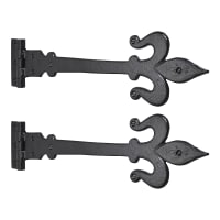 Old Hill Ironworks No.4202 Fleur de Lys Tee Hinge 460mm Black Antique