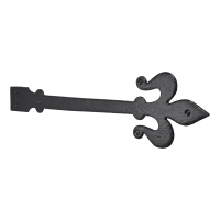 Old Hill Ironwork No.4203 Fleur de Lys Hinge Front 470mm Black Antique