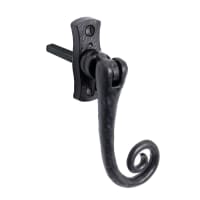 Old Hill Iron No.4602 Curly Tail Locking Espagnolette Fastener RH 57mm Black Antique 