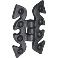 Old Hill Ironworks No.4500 Snake Cabinet Hinge 70 x 45mm Black Antique