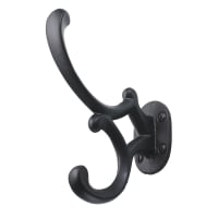 Old Hill Ironworks No.4461 Heavy Duty Scroll Hat & Coat Hook Black Antique