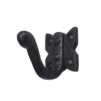 Old Hill Ironworks No.4453 Barley Twist Single Robe Hook 55mm Black Antique 
