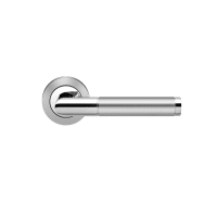 Karcher Design Rio Steel Lever on 3pc Fix Rose Polished/Satin Stainless Steel