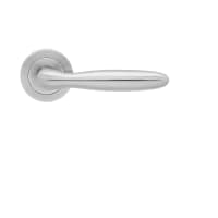 Karcher Design Corfu Lever on 3pc on Round Rose Satin Stainless Steel