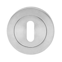 Karcher Design Keyhole Round Escutcheon Satin Stainless Steel