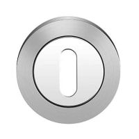 Karcher Design Keyhole Round Escutcheon Satin/Polish Stainless Steel