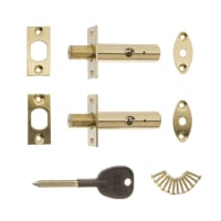 ERA Mortice Door Security Bolts With Key 60mm Brass