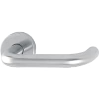 Hoppe Duraplus Paris Lever Sprung Round Rose Handle Set 140 x 19mm Satin Stainless Steel AR361/10