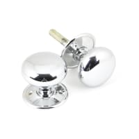 From the Anvil Mushroom Mortice/Rim Knob Set Polished Chrome