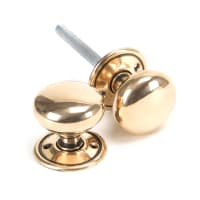 From the Anvil Mushroom Mortice/Rim Knob Set Polished Bronze