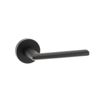 Status Georgia Designer Lever on Round Rose Matt Black