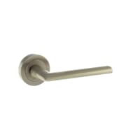 Status Georgia Designer Lever on Round Rose Satin Nickel