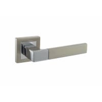 Status Montana Designer Lever on S4 Square Rose Satin Nickel/Polished Chrome