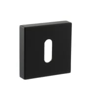 Status Key Escutcheon on S4 Square Rose Matt Black