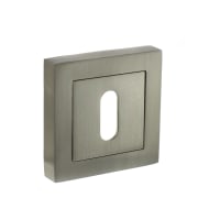 Status Key Escutcheon on S4 Square Rose Satin Nickel