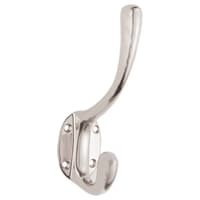 Carlisle Brass Heavy Duty Victorian Hat & Coat Hook Satin Chrome