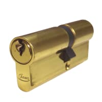 ASEC 5-Pin Euro Double Cylinder 70mm 35/35 (30/10/30) Keyed To Differ Polished Brass