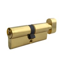 ASEC 5-Pin Euro Key & Turn Cylinder 80mm 40/T40 (35/10/T35) Keyed To Differ Polished Brass
