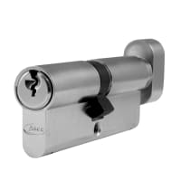 ASEC 6-Pin Euro Key & Turn Cylinder  1 Bitted 70mm 35/T35 (30/10/T30) 1 Bit Nickel Plated