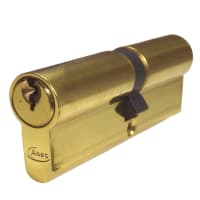 ASEC 5-Pin Euro Double Cylinder 90mm 45/45 (40/10/40) Keyed To Differ Polished Brass