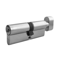 ASEC 5-Pin Euro Key & Turn Cylinder 90mm 50/T40 (45/10/T35) Keyed To Differ Nickel Plated