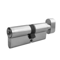 ASEC 5-Pin Euro Key & Turn Cylinder 80mm 45/T35 (40/10/T30) Keyed To Differ Nickel Plated