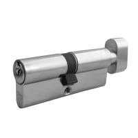 ASEC 5-Pin Euro Key & Turn Cylinder 85mm 40/T45 (35/10/T40) Keyed To Differ Nickel Plated
