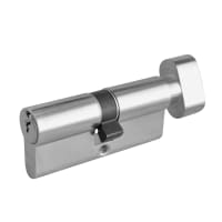 ASEC 6-Pin Euro Key & Turn Cylinder 70mm 35/T35 (30/10/T30) Keyed To Differ Nickel Plated