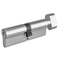 ASEC 6-Pin Euro Key & Turn Cylinder 80mm 40/T40 (35/10/T35) Keyed To Differ Nickel Plated