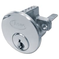 ASEC 6-Pin Rim Cylinder Polished Chrome Keyed To Differ (Boxed)