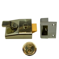 ASEC AS15 & AS19 Deadlocking Nightlatch 60mm BLUX - Polished Brass Boxed