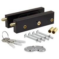 ASEC Garage Door Lock Black 2 Bolt Kit